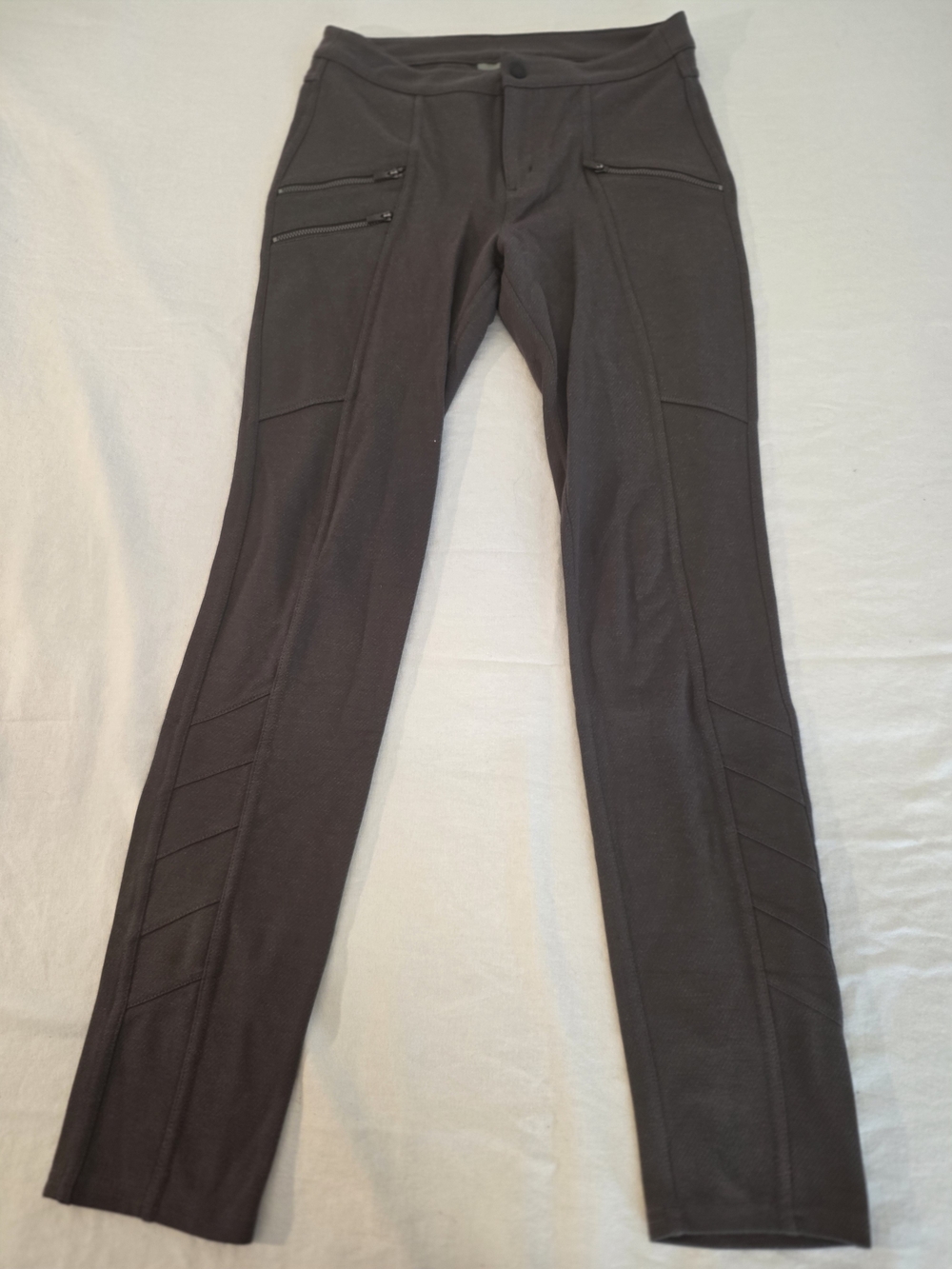 Athleta Ponte Moto Black High-Rise Workout Leggings